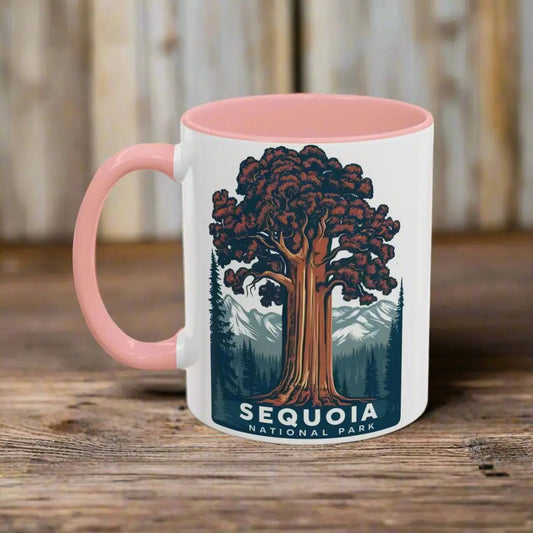 Sequoia National Park Big Tree Coffee Mug 11oz 15oz Blue Black Pink Red - Park Service Apparel