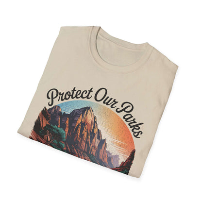 Protect Our Parks Zion National Park Unisex Fit Soft T-Shirt Printify
