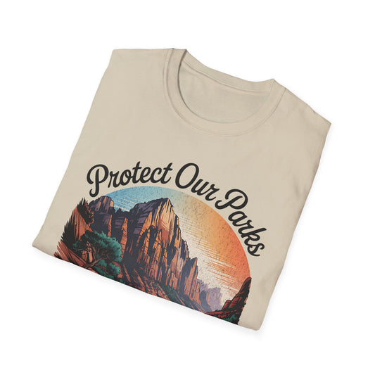 Protect Our Parks Zion National Park Unisex Fit Soft T-Shirt Printify