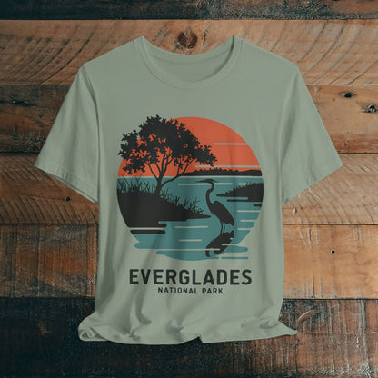 Everglades National Park Unisex Fit T-Shirt Logo Retro Sunset - Park Service Apparel