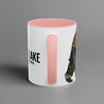 Crater Lake Accent Coffee Mug 11oz 15oz National Park Oregon Blue Black Pink Red Outdoor Inspired Printify