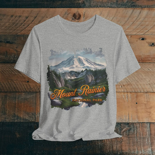 Mount Rainier National Park Unisex Fit Soft Short Sleeve Tee - Park Service Apparel