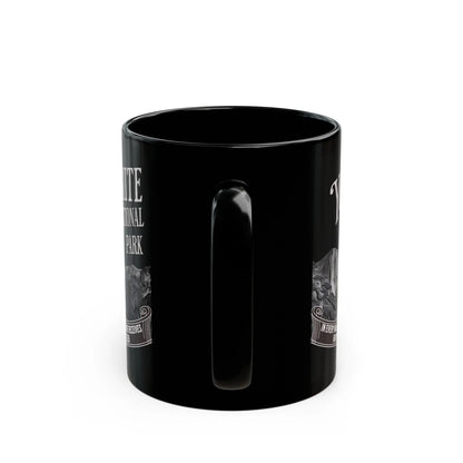 Yosemite National Park Rustic Scenic Ceramic Black Mug (11oz, 15oz) Muir Nature - Park Service Apparel