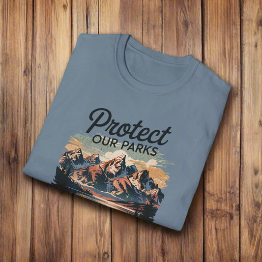 Protect Our Parks Grand Teton National Park Unisex Fit Soft T-Shirt Printify