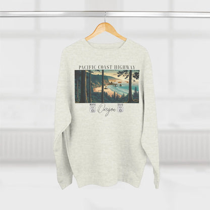 Pacific Coast Highway Oregon Shore Unisex Fit Crewneck Sweatshirt HWY 101 - Park Service Apparel