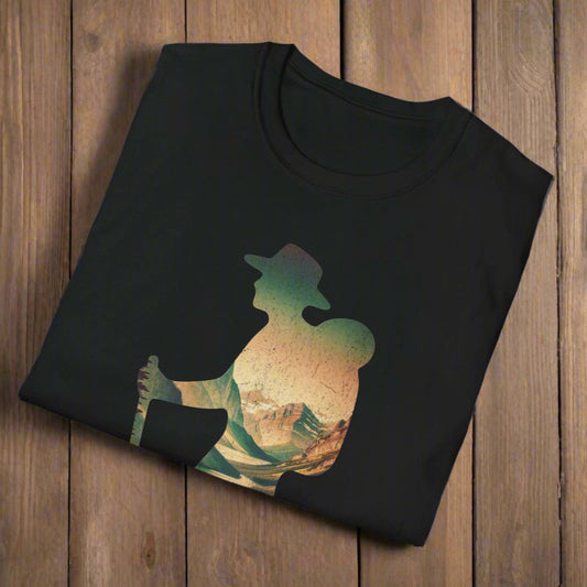 Glacier National Park Hiker Unisex Fit Soft T-Shirt Printify