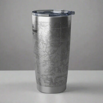 Denali National Park Topographic Tumbler 20oz Elevation 20,310 Ft. Alaska USGS Map Print - Park Service Apparel