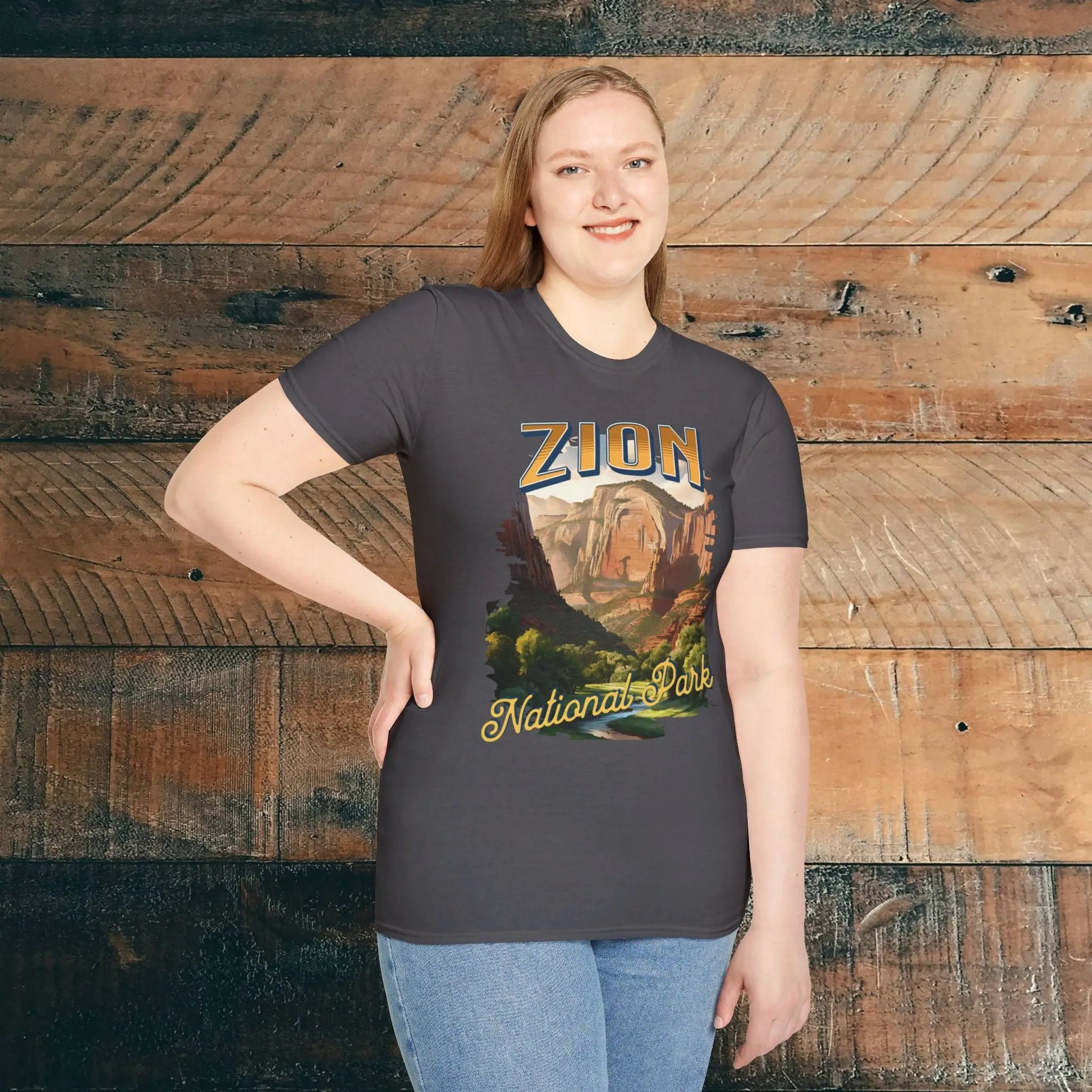 Zion National Park Unisex Fit Scenic T-Shirt Cotton Printify