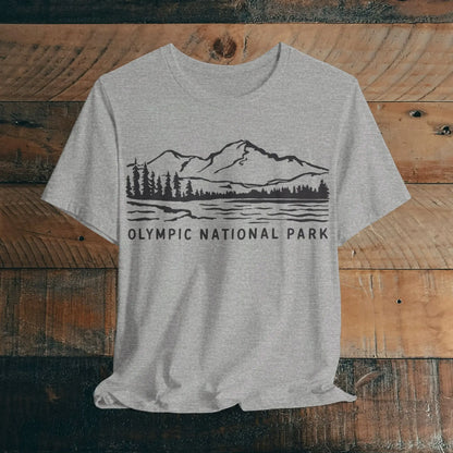 Olympic National Park Unisex Fit Soft T-Shirt Coastal Line Art - Park Service Apparel