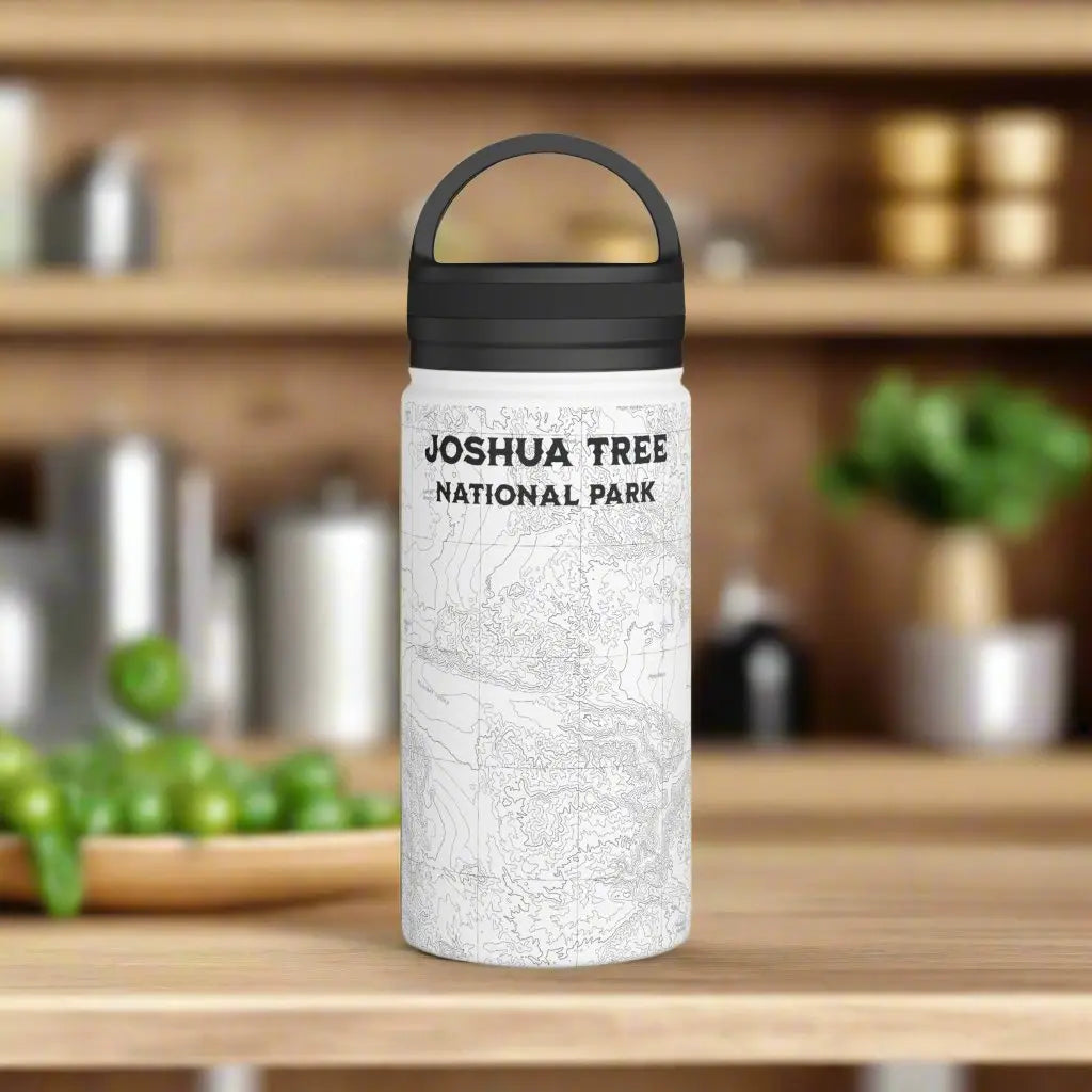 Joshua Tree National Park Topographic Stainless Steel Water Bottle Handle Lid California - Park Service Apparel
