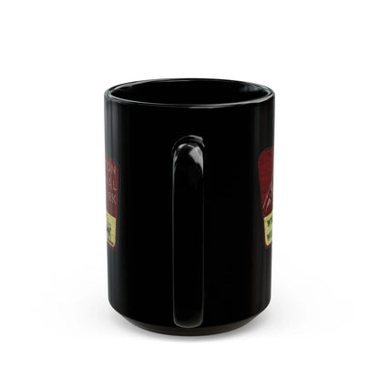 Grand Teton National Park Black Mug (11oz, 15oz) Wyoming Wild Wood Sign Graphic - Park Service Apparel