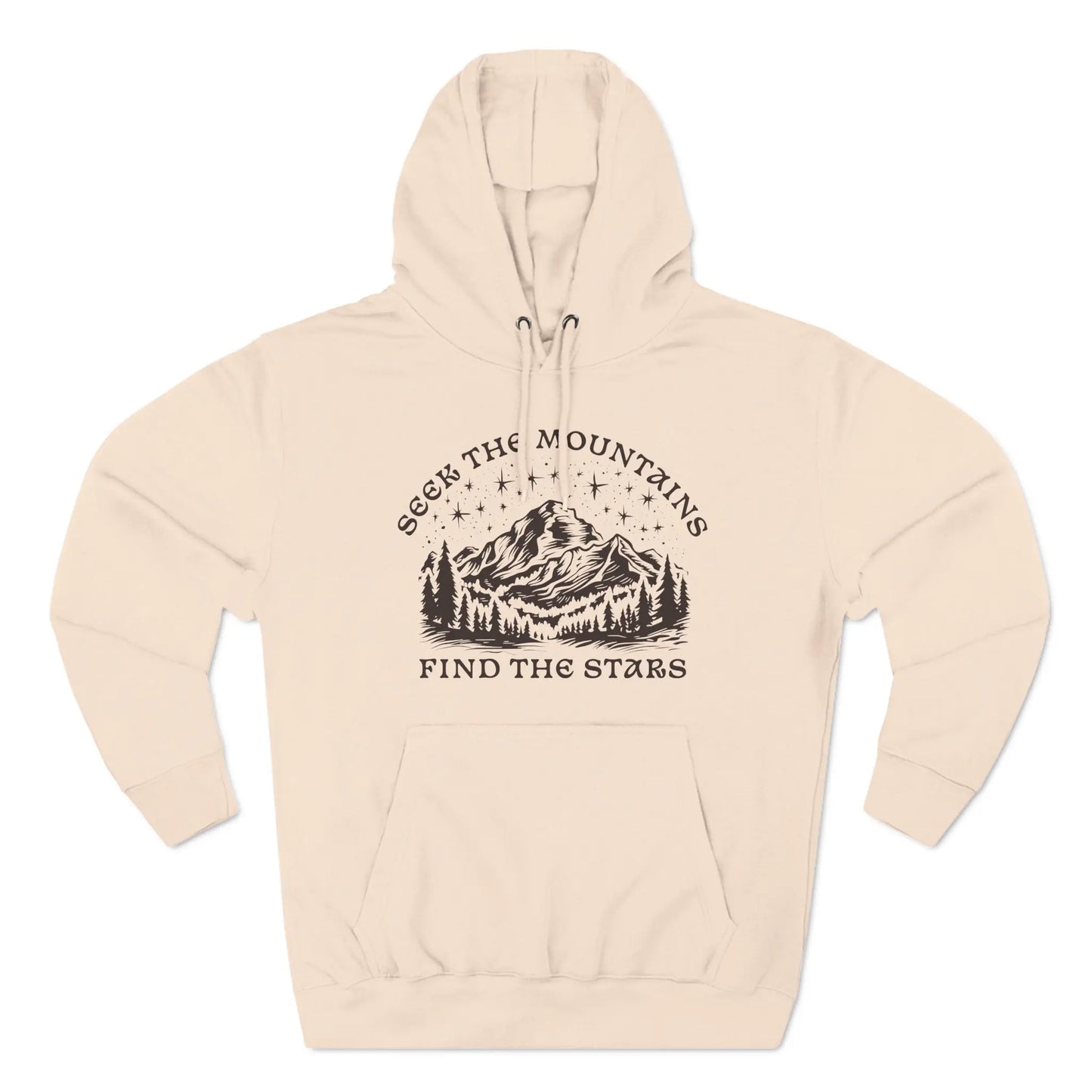 Seek The Mountains Find The Stars Outdoor Mountain Unisex Fit Fleece Hoodie - Park Service Apparel