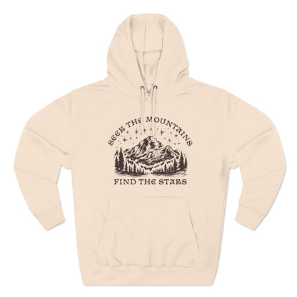 Seek The Mountains Find The Stars Outdoor Mountain Unisex Fit Fleece Hoodie - Park Service Apparel