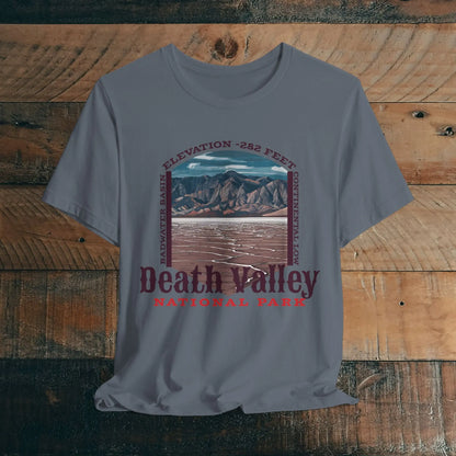 Death Valley National Park Unisex Jersey Tee Airlume Cotton Badwater Basin - Park Service Apparel