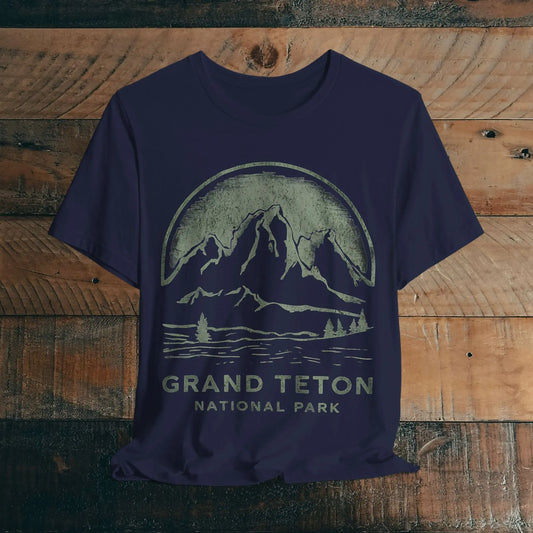 Grand Teton National Park Unisex Fit Soft T-Shirt Vintage Distressed Mountains - Park Service Apparel