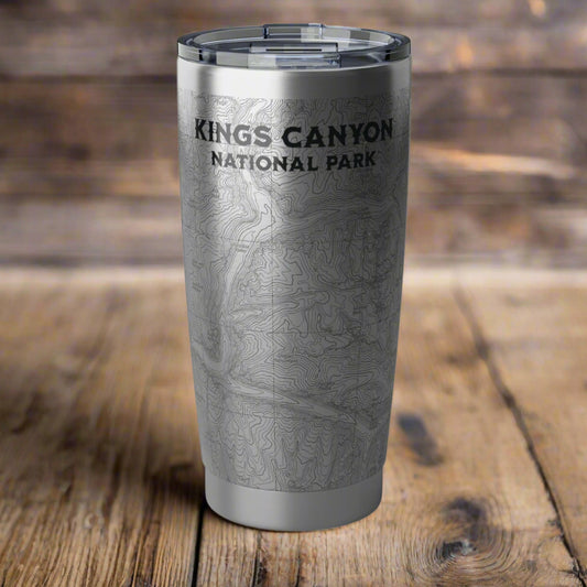 Kings Canyon National Park Topographic Insulated Tumbler 20oz California Sierra Nevada