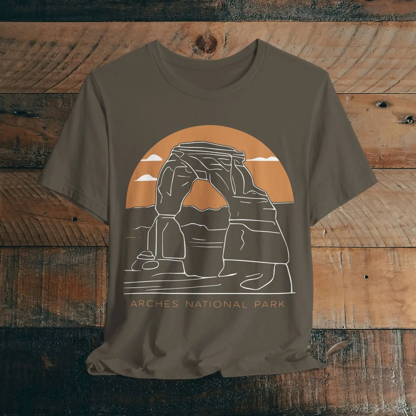 Arches National Park Unisex Fit Soft T-Shirt Delicate Arch Sunset - Park Service Apparel