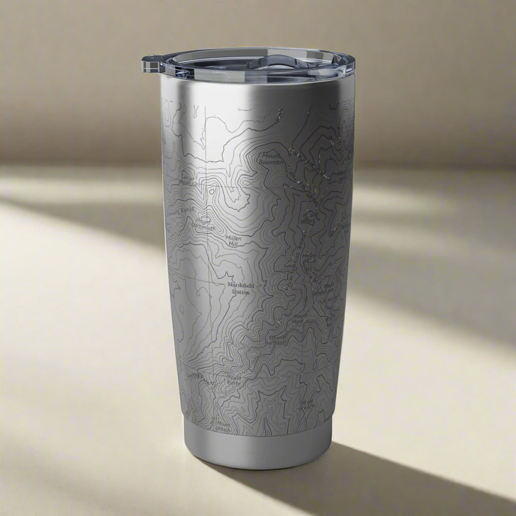 Mount Washington Presidential Region Topographic Tumbler 20oz Printify