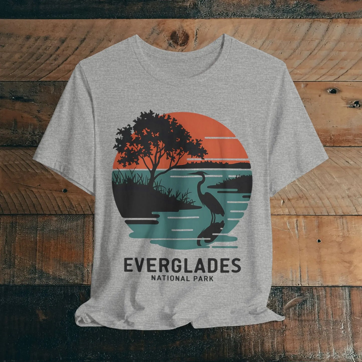 Everglades National Park Unisex Fit T-Shirt Logo Retro Sunset - Park Service Apparel