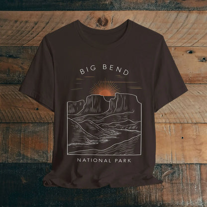 Big Bend National Park Unisex Fit Soft T-Shirt Sunrise Curving River - Park Service Apparel