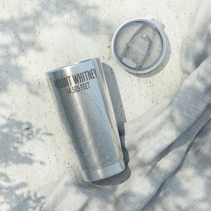 Mount Whitney District Topographic Tumbler 20oz Spill Resistant Lid High Sierra - Park Service Apparel
