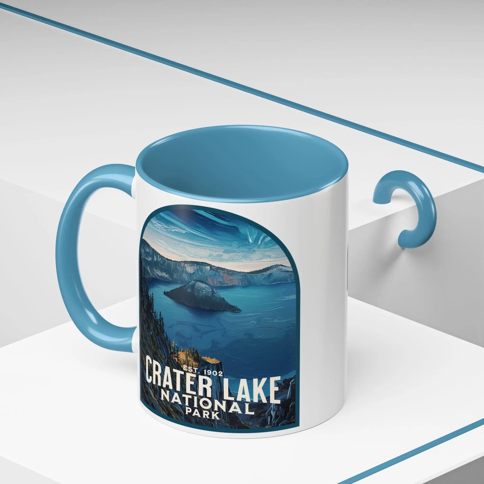 Crater Lake National Park Coffee Mug 11oz 15oz Oregon Nature Blue Black Pink Red - Park Service Apparel