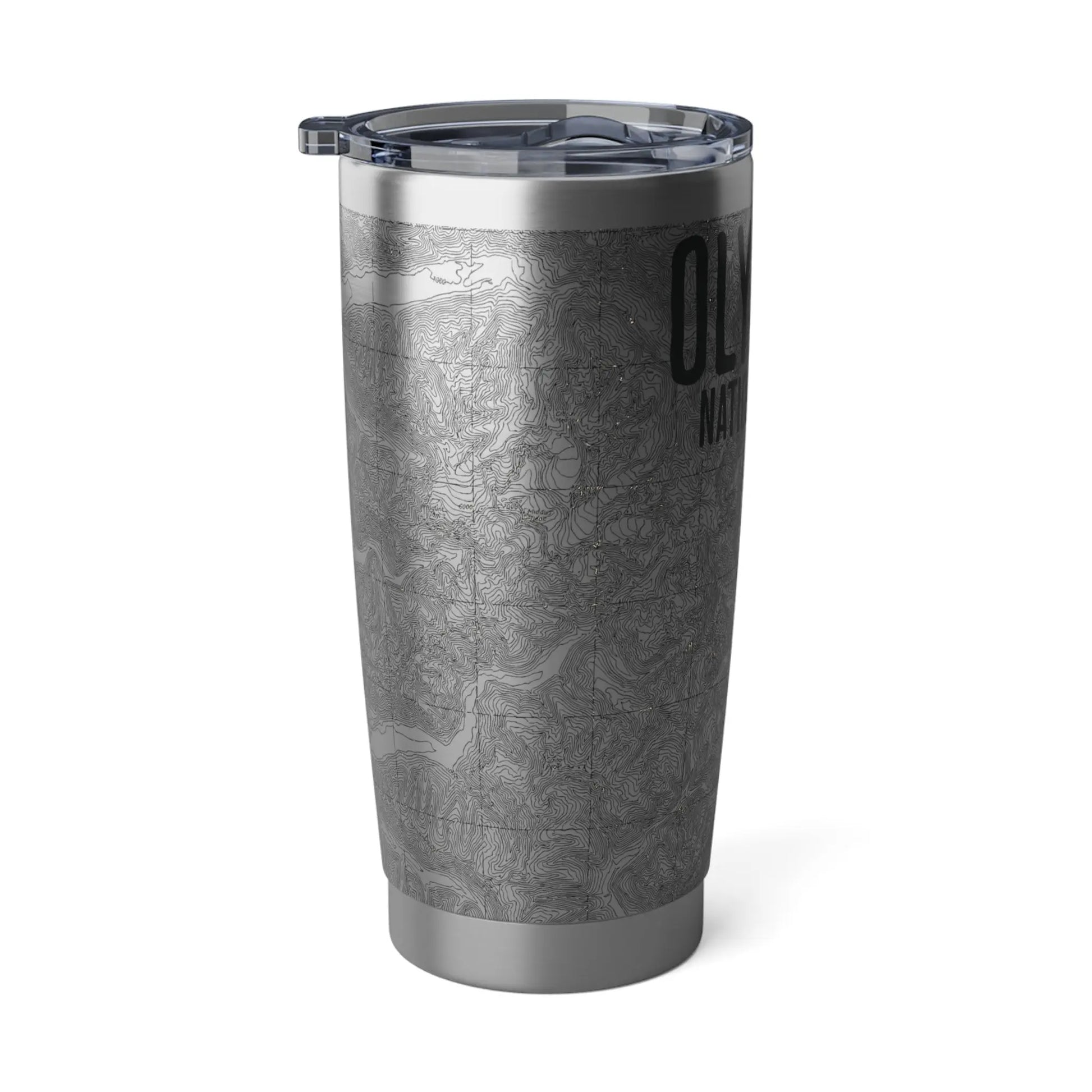 Olympic National Park Topographic Tumbler 20oz Real USGS Map Double Walled Spill Resistant Lid - Park Service Apparel