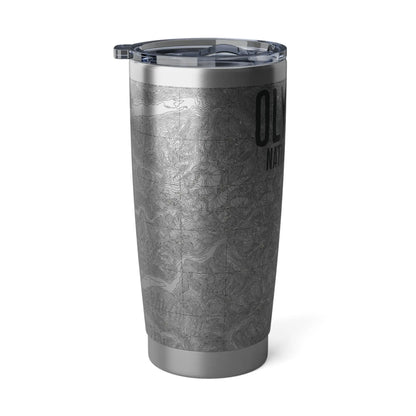 Olympic National Park Topographic Tumbler 20oz Real USGS Map Double Walled Spill Resistant Lid - Park Service Apparel