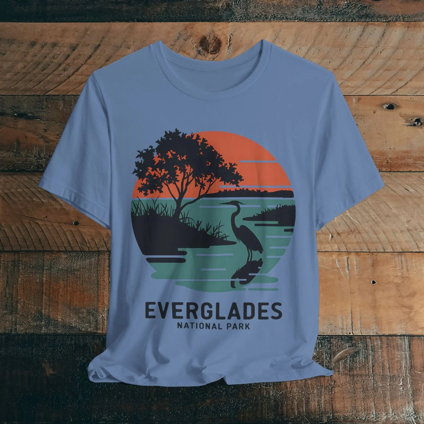 Everglades National Park Unisex Fit T-Shirt Logo Retro Sunset - Park Service Apparel