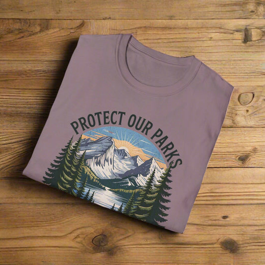 Protect Our Parks Rocky Mountain National Park Unisex Fit Soft T-Shirt Printify