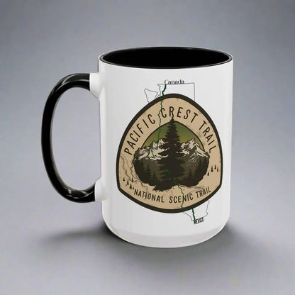 Pacific Crest National Scenic Trail Accent Coffee Mug 11oz 15oz Blue Black Pink Red - Park Service Apparel