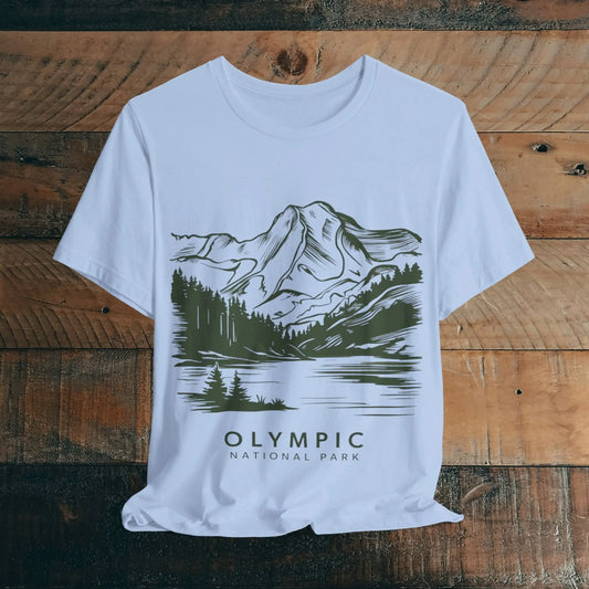 Olympic National Park Unisex Fit Soft T-Shirt Mountain View Coastal Art - Park Service Apparel