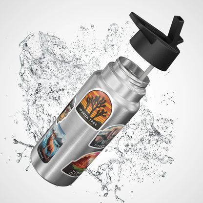 Personalized Nature/National Parks  Sticker Style Insulated Water Bottle Tumbler 32oz Customize - Park Service Apparel