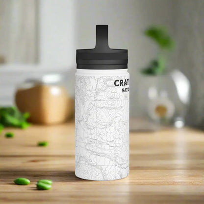 Crater Lake National Park Topographic Stainless Steel Water Bottle Handle Lid - Park Service Apparel