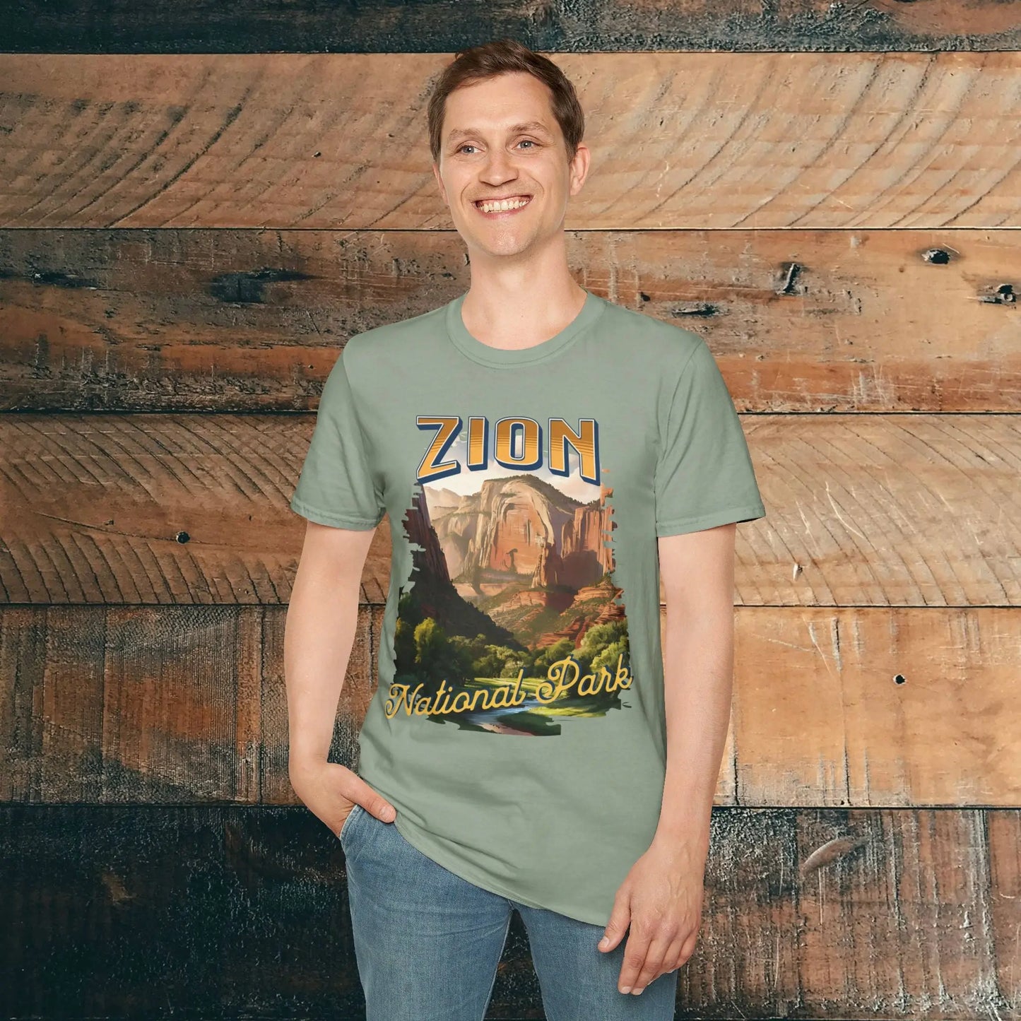Zion National Park Unisex Fit Scenic T-Shirt Cotton Printify