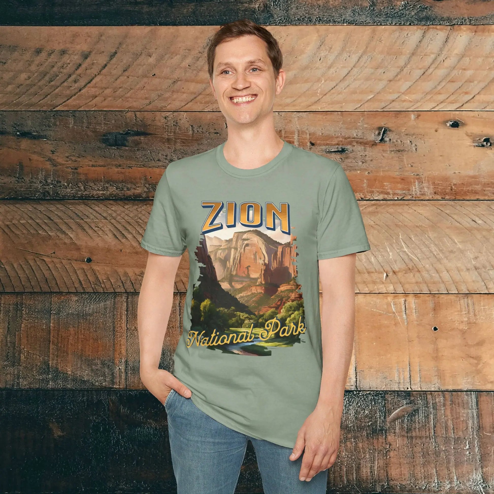Zion National Park Unisex Fit Scenic T-Shirt Cotton Printify