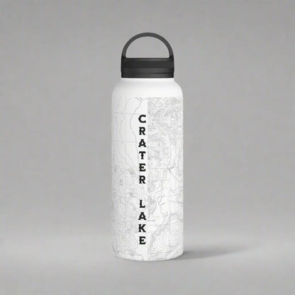 Crater Lake National Park Topographic Stainless Steel Water Bottle Handle Lid - Park Service Apparel