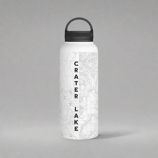 Crater Lake National Park Topographic Stainless Steel Water Bottle Handle Lid - Park Service Apparel