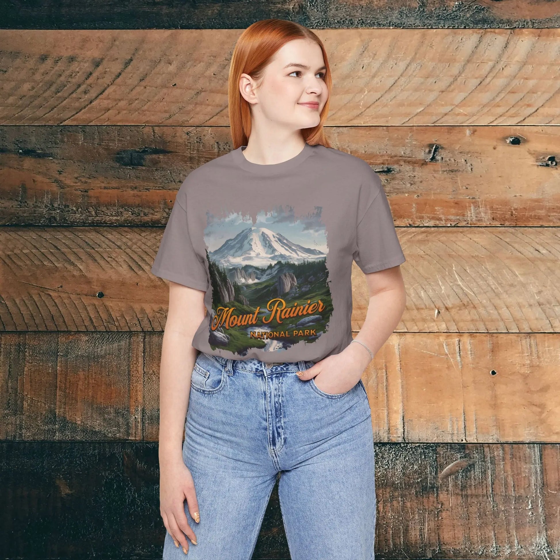 Mount Rainier National Park Unisex Fit Soft Short Sleeve Tee - Park Service Apparel