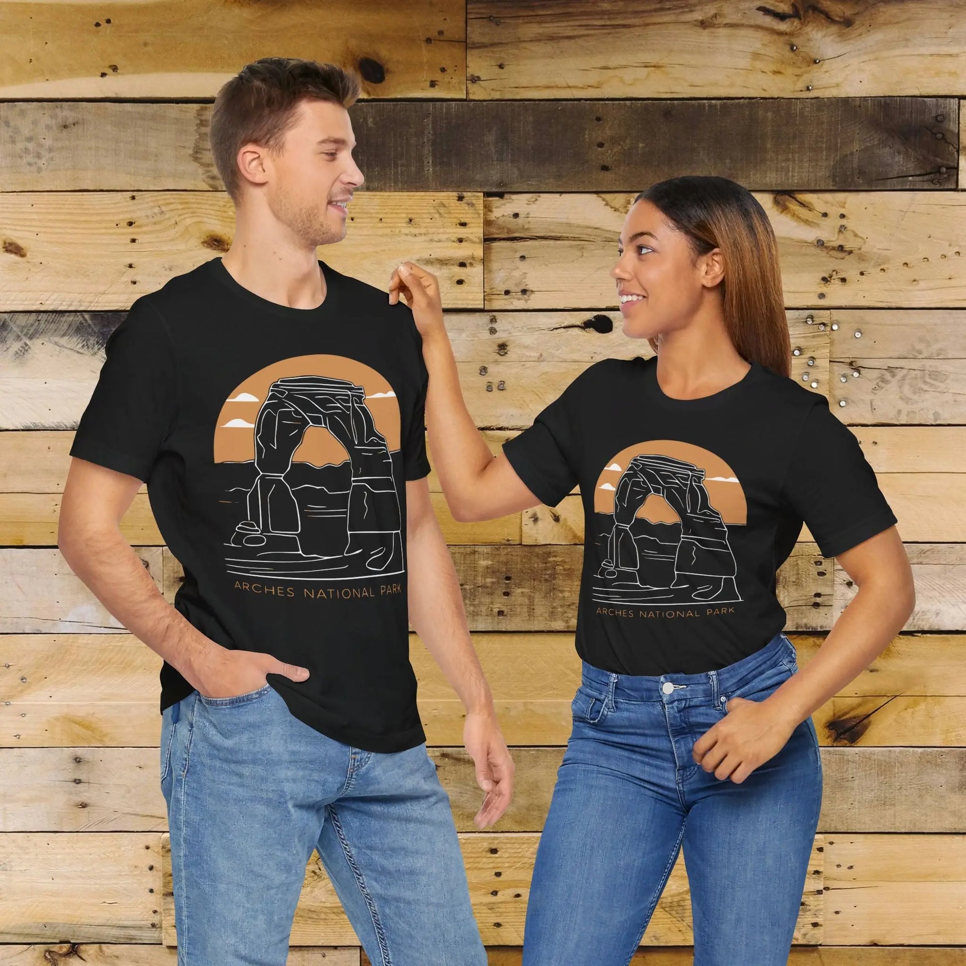 Arches National Park Unisex Fit Soft T-Shirt Delicate Arch Sunset - Park Service Apparel