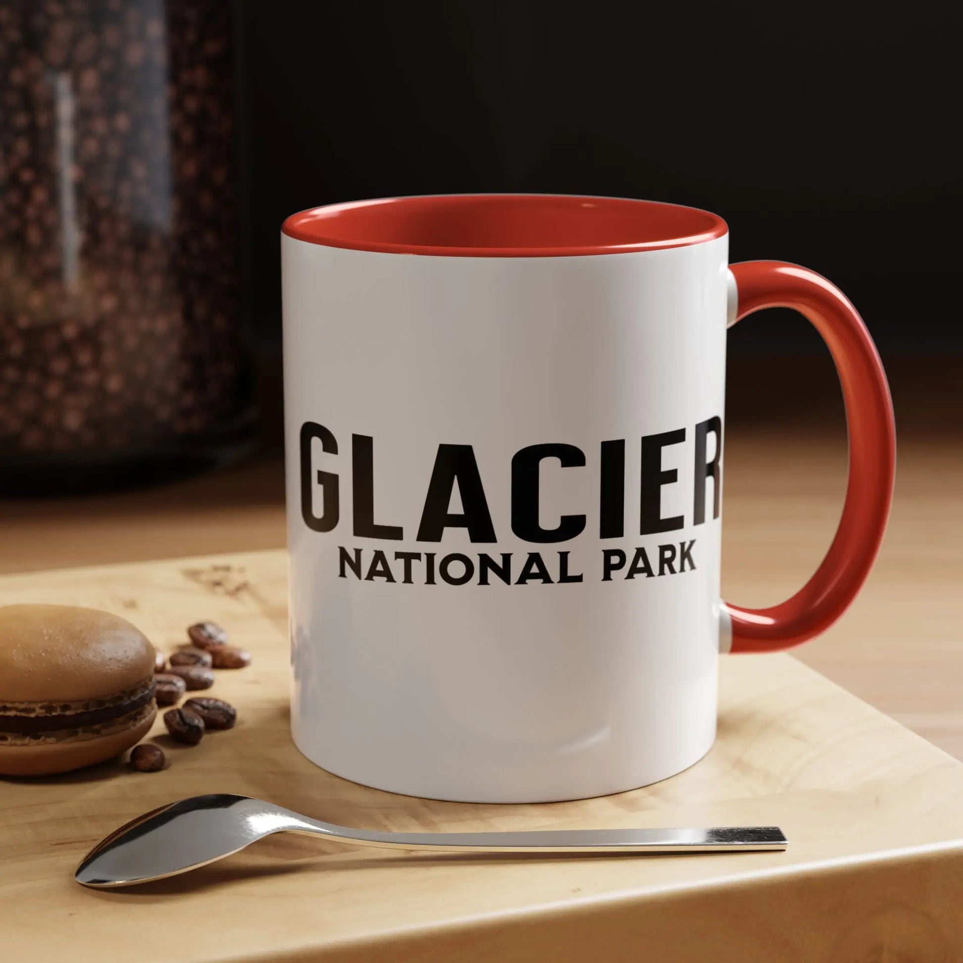 Glacier National Park Big Horned Sheep Accent Coffee Mug 11oz 15oz Blue Black Pink Red - Park Service Apparel