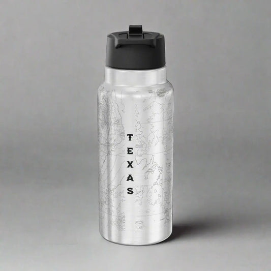 Big Bend National Park Topographic Insulated Water Bottle Tumbler 32oz USGS Map Print - Park Service Apparel