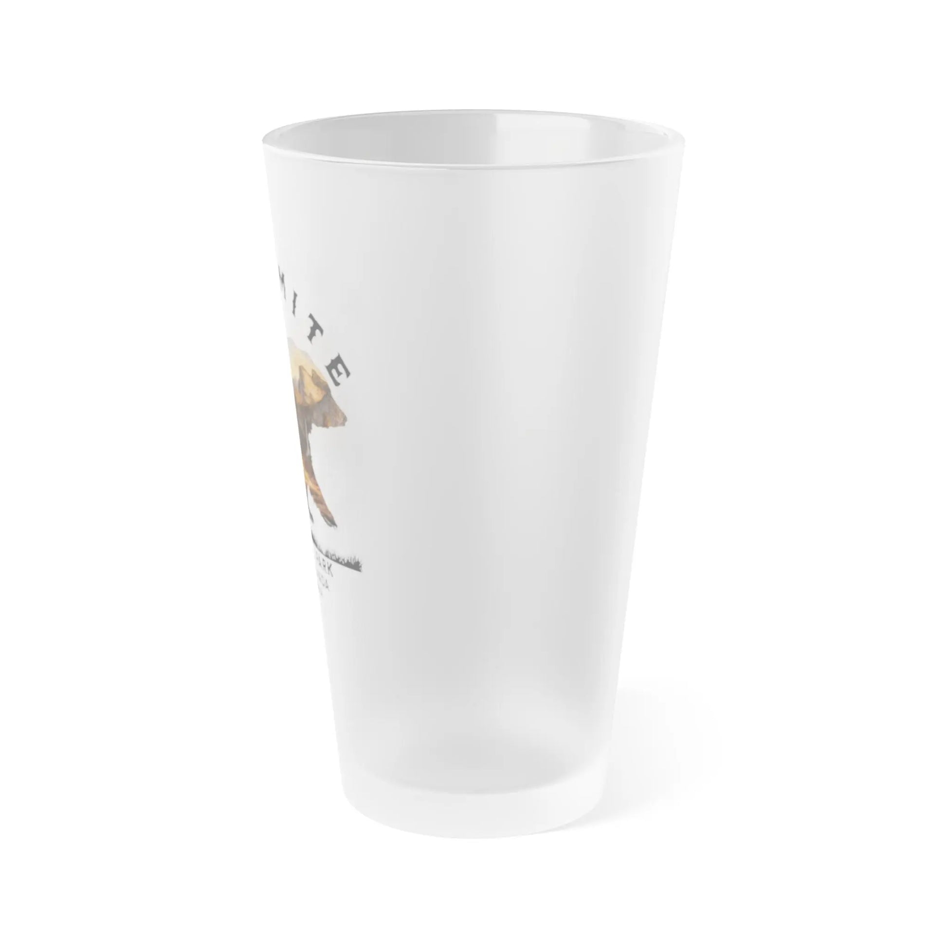 Yosemite National Park Valley Bear Frosted Pint Glass 16oz Sierra Nevada - Park Service Apparel