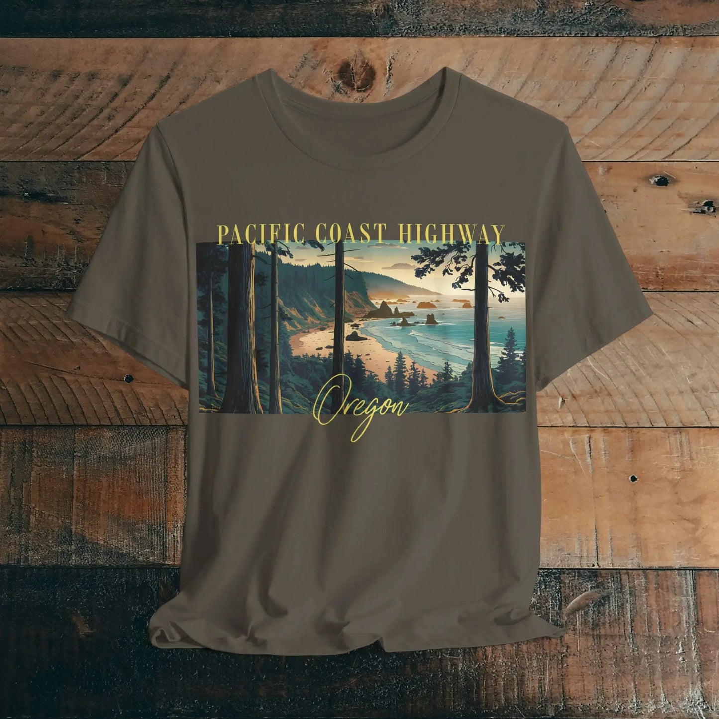 Oregon Coast Pacific Coast Highway Unisex Fit Soft T-shirt PCH Coastline - Park Service Apparel