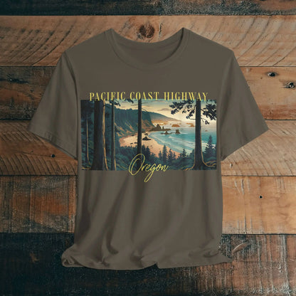 Oregon Coast Pacific Coast Highway Unisex Fit Soft T-shirt PCH Coastline - Park Service Apparel