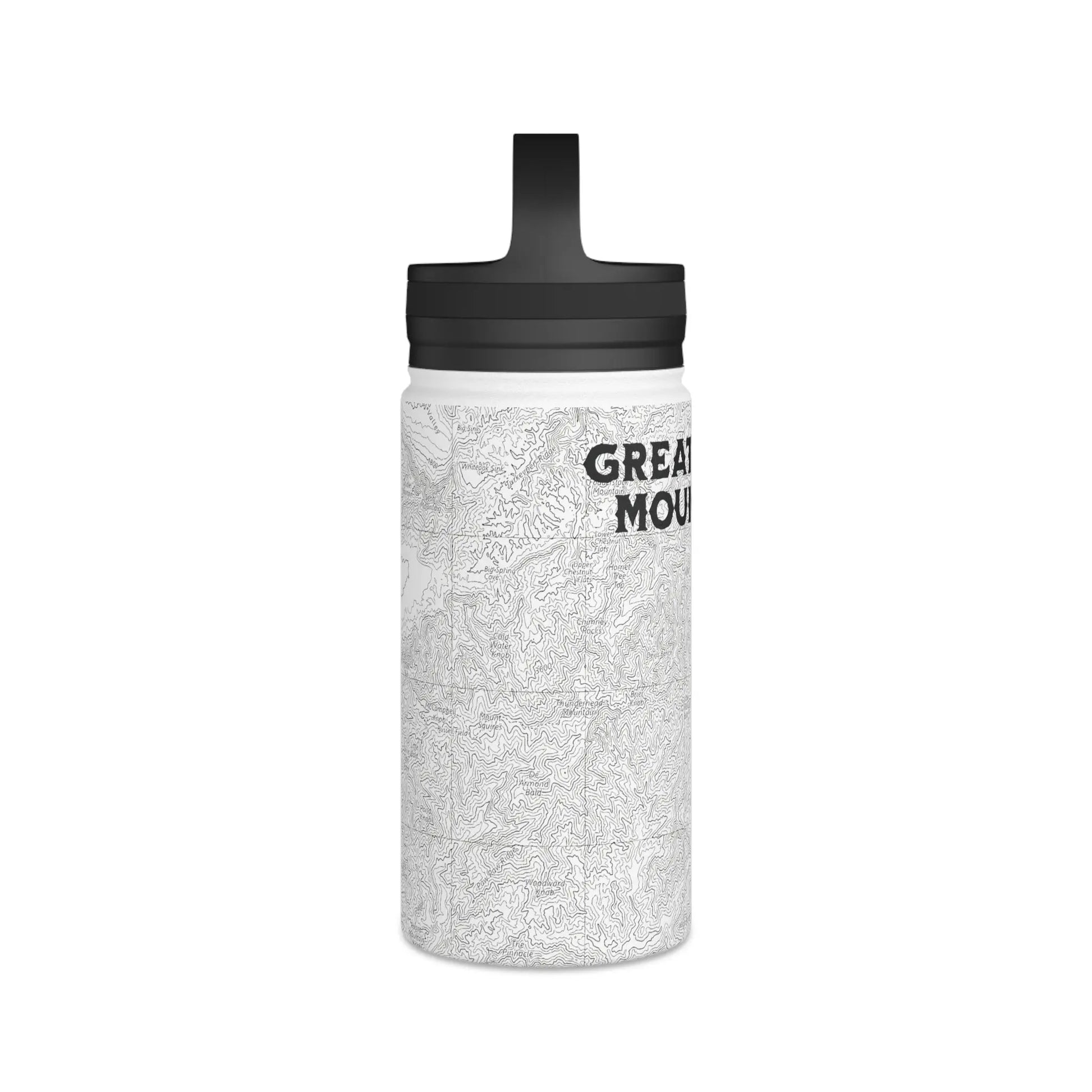 Great Smoky Mountains National Park Stainless Steel Water Bottle Handle Lid (3 Sizes, 3 Lid Options) Appalachian Trail Clingmans Dome - Park Service Apparel