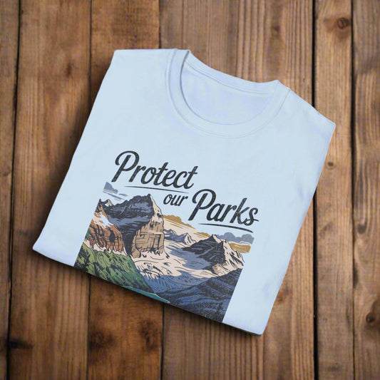 Protect Our Parks Glacier National Park Unisex Fit Soft T-Shirt Printify