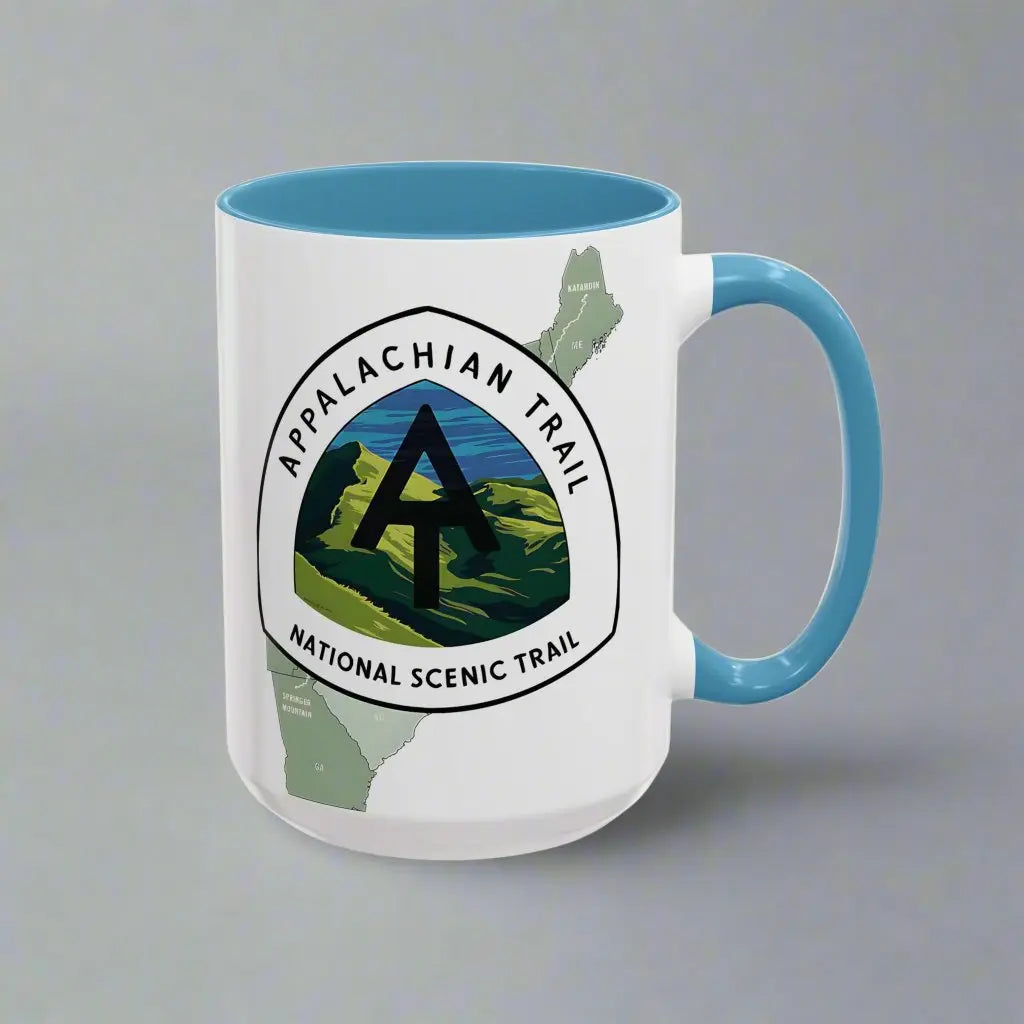 Appalachian National Scenic Trail Accent Coffee Mug 11oz 15oz Blue Black Pink Red - Park Service Apparel