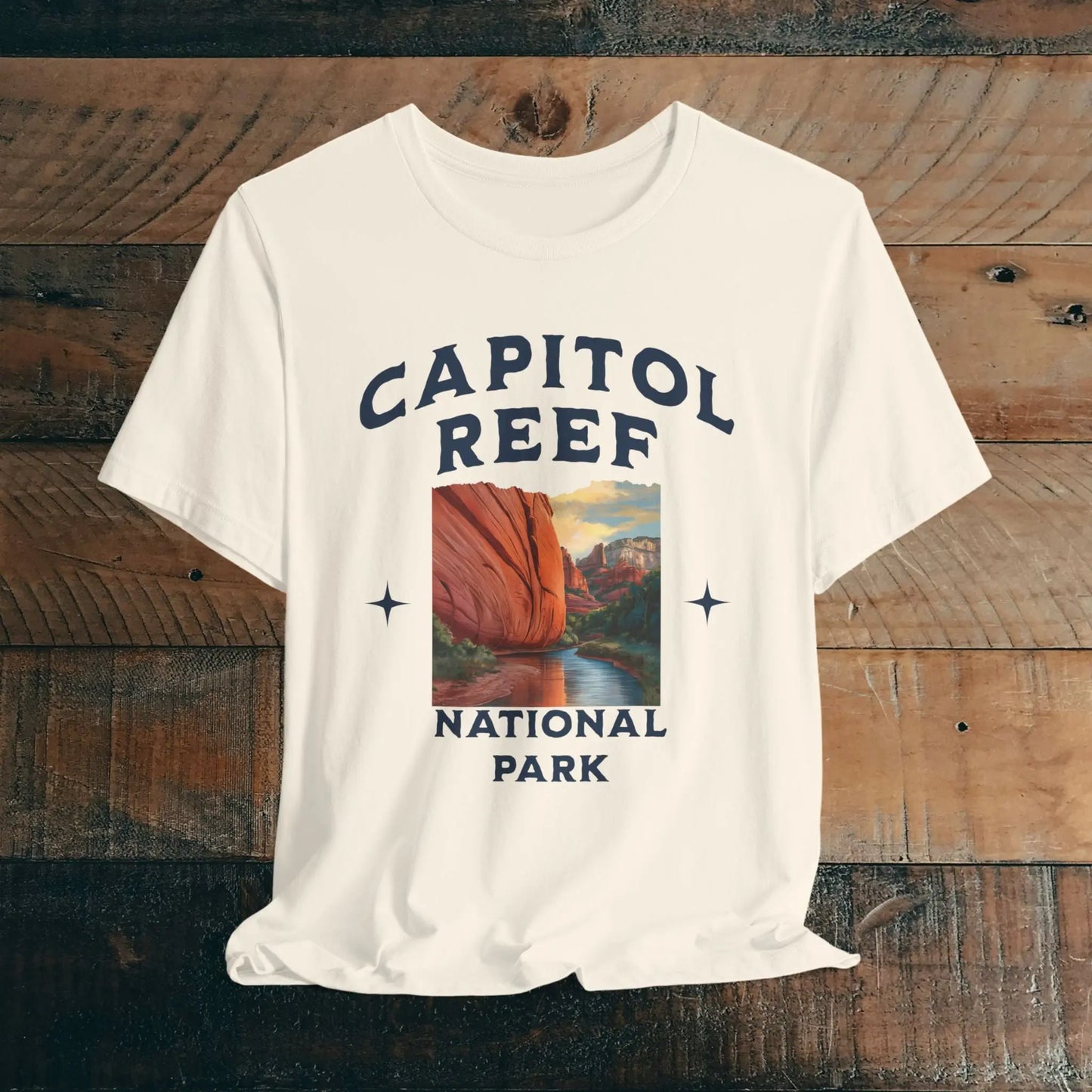 Capitol Reef National Park Unisex Fit Soft Tee River Red Rock T-Shirt - Park Service Apparel