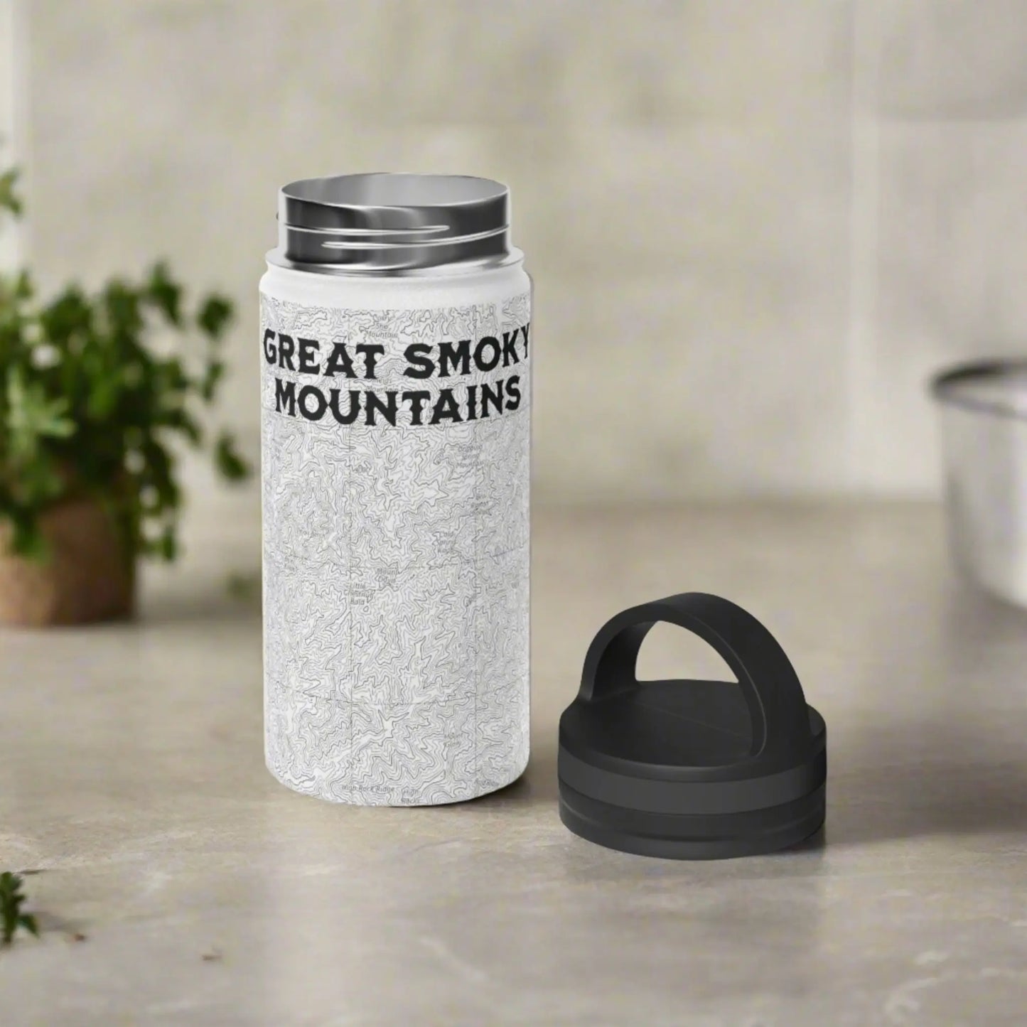 Great Smoky Mountains National Park Stainless Steel Water Bottle Handle Lid (3 Sizes, 3 Lid Options) Appalachian Trail Clingmans Dome - Park Service Apparel